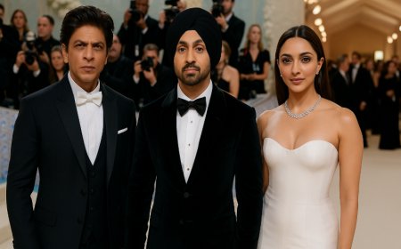 SRK, Diljit Dosanjh & Kiara Advani Shine Bright at Their Met Gala Debuts in 2025