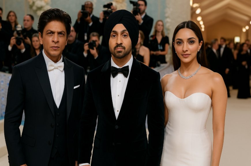 SRK, Diljit Dosanjh & Kiara Advani Shine Bright at Their Met Gala Debuts in 2025
