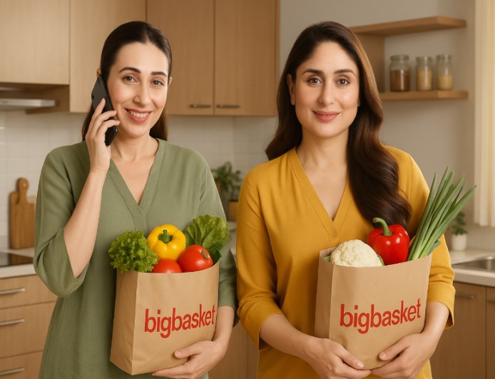 Bigbasket Brings Star Power Home: Karisma and Kareena Kapoor Headline Fresh New Campaign